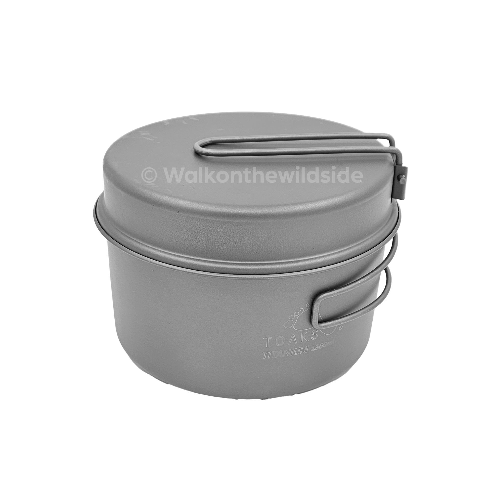 Toaks Pot 1350 mit Pfanne PAN-145 oben drauf